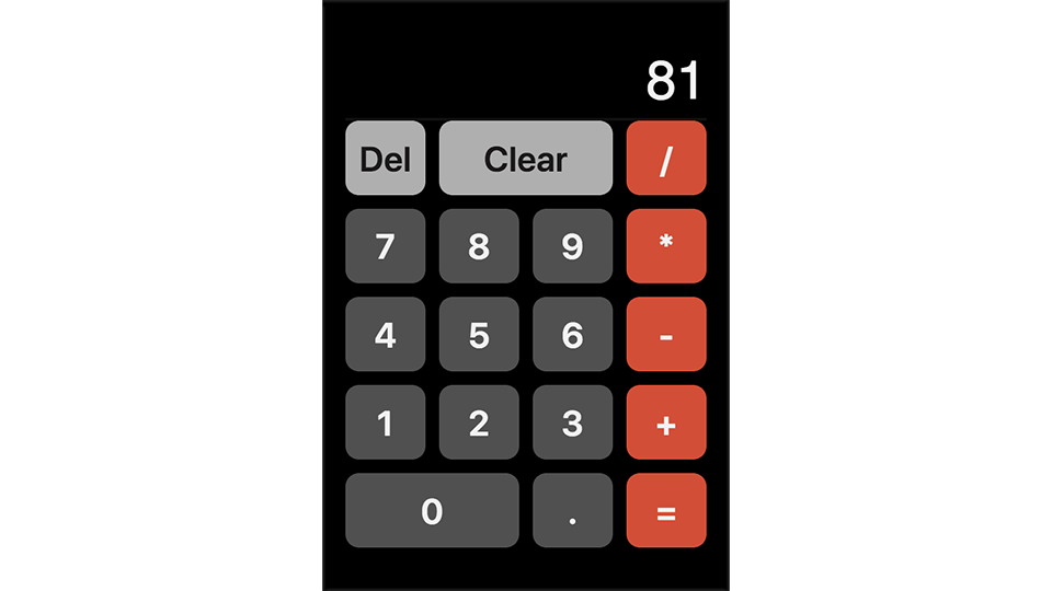 css calculator screenshot